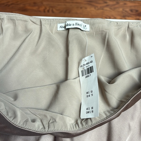 Elegant Tan Satin Skirt - Picture 2 of 5